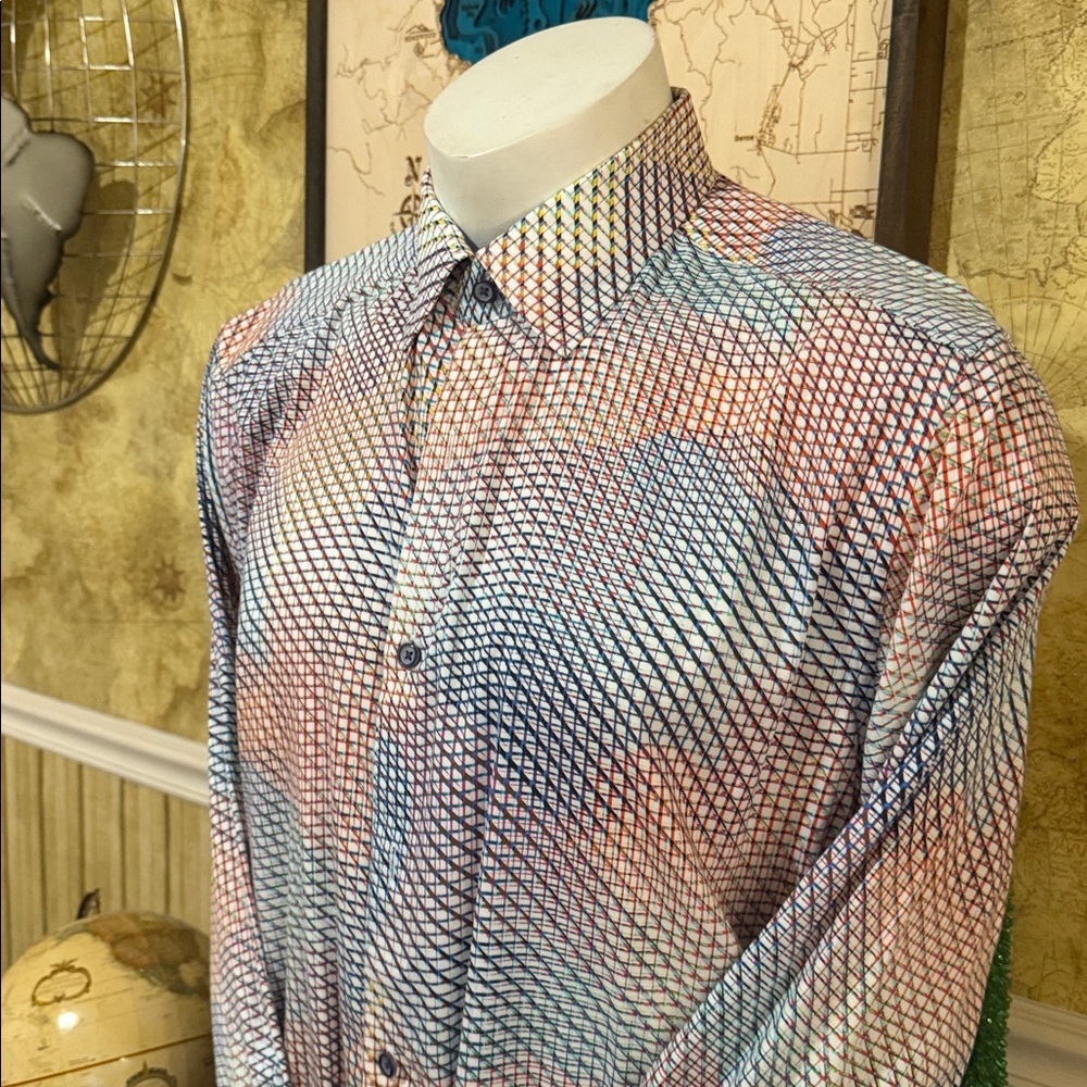 Robert Graham Men’s Multicolor Patterned Button Down Shirt. 2XL Classic Fit - Picture 3 of 11